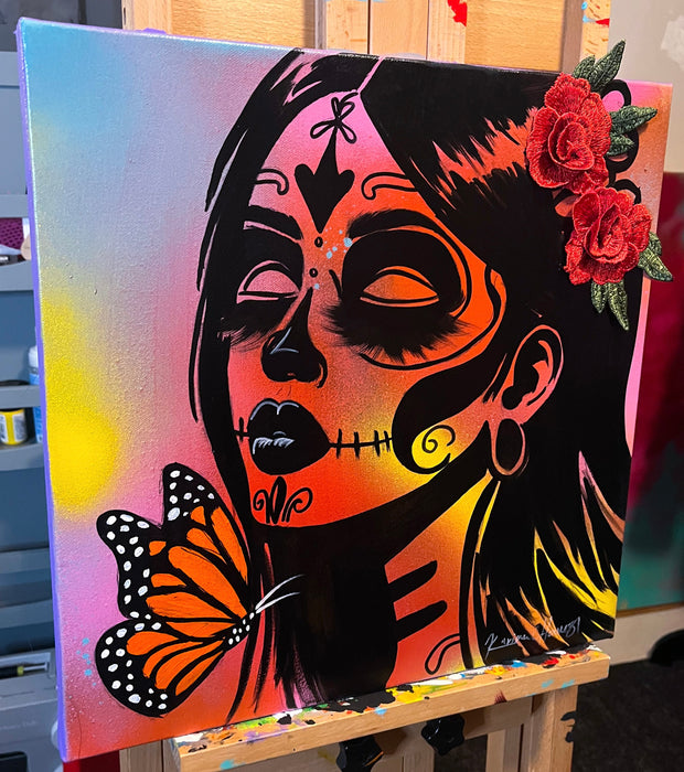 "Catrina Mariposa" Original Painting