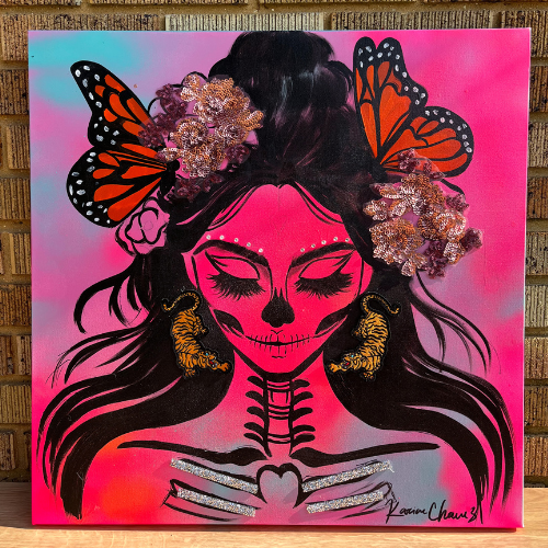 "La Catrina Mariposa" Original Painting