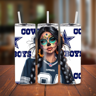 Catrina Cowboys Tumbler